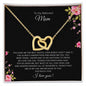 To My Beloved Mom | I Love You - Interlocking Hearts Necklace