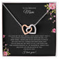 To My Beloved Mom | I Love You - Interlocking Hearts Necklace