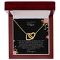 To My Beloved Mom | I Love You - Interlocking Hearts Necklace