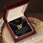 To My Beloved Mom | I Love You - Interlocking Hearts Necklace