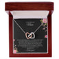 To My Beloved Mom | I Love You - Interlocking Hearts Necklace